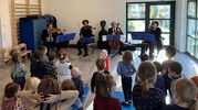 Ein Mitmach-Konzert veranstaltete das Ensemble „Drei plus Eins“.